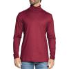 image:imageSTRETCH IS COMFORT Mens Oh So Soft Long Sleeve Top Crew Neck and Turtleneck  Small  5XBurgundy