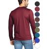 image:imageSTRETCH IS COMFORT Mens Oh So Soft Long Sleeve Top Crew Neck and Turtleneck  Small  5XBurgundy