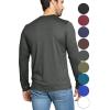 image:imageSTRETCH IS COMFORT Mens Oh So Soft Long Sleeve Top Crew Neck and Turtleneck  Small  5XCharcoal Gray