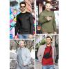 image:imageSTRETCH IS COMFORT Mens Oh So Soft Long Sleeve Top Crew Neck and Turtleneck  Small  5XCharcoal Gray