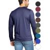 image:imageSTRETCH IS COMFORT Mens Oh So Soft Long Sleeve Top Crew Neck and Turtleneck  Small  5XNavy Blue