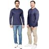 image:imageSTRETCH IS COMFORT Mens Oh So Soft Long Sleeve Top Crew Neck and Turtleneck  Small  5XNavy Blue