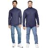 image:imageSTRETCH IS COMFORT Mens Oh So Soft Long Sleeve Top Crew Neck and Turtleneck  Small  5XNavy Blue