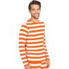image:imageSTRETCH IS COMFORT Mens Oh So Soft Long Sleeve Top Crew Neck and Turtleneck  Small  5XOrange White Stripes