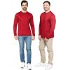 image:imageSTRETCH IS COMFORT Mens Oh So Soft Long Sleeve Top Crew Neck and Turtleneck  Small  5XRed