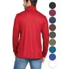 image:imageSTRETCH IS COMFORT Mens Oh So Soft Long Sleeve Top Crew Neck and Turtleneck  Small  5XRed