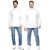 image:imageSTRETCH IS COMFORT Mens Oh So Soft Long Sleeve Top Crew Neck and Turtleneck  Small  5XWhite
