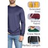 image:imageSTRETCH IS COMFORT Mens Oh So Soft Long Sleeve Top Crew Neck and Turtleneck  Small  5XWhite