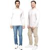 image:imageSTRETCH IS COMFORT Mens Oh So Soft Long Sleeve Top Crew Neck and Turtleneck  Small  5XWhite