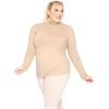 image:imageWomens Turtle Neck  Long Sleeve and Sleeveless Top  Plus Size XL7X  Tops Women White Turtleneck WomenBeige