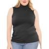 image:imageWomens Turtle Neck  Long Sleeve and Sleeveless Top  Plus Size XL7X  Tops Women White Turtleneck WomenBlack