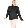 image:imageWomens Turtle Neck  Long Sleeve and Sleeveless Top  Plus Size XL7X  Tops Women White Turtleneck WomenBlack