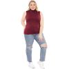 image:imageWomens Turtle Neck  Long Sleeve and Sleeveless Top  Plus Size XL7X  Tops Women White Turtleneck WomenBurgundy