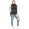 image:imageWomens Turtle Neck  Long Sleeve and Sleeveless Top  Plus Size XL7X  Tops Women White Turtleneck WomenCharcoal Gray