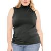 image:imageWomens Turtle Neck  Long Sleeve and Sleeveless Top  Plus Size XL7X  Tops Women White Turtleneck WomenCharcoal Gray