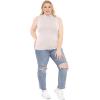 image:imageWomens Turtle Neck  Long Sleeve and Sleeveless Top  Plus Size XL7X  Tops Women White Turtleneck WomenCream