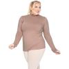 image:imageWomens Turtle Neck  Long Sleeve and Sleeveless Top  Plus Size XL7X  Tops Women White Turtleneck WomenMocha