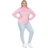 image:imageWomens Turtle Neck  Long Sleeve and Sleeveless Top  Plus Size XL7X  Tops Women White Turtleneck WomenPink Daisies