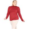 image:imageWomens Turtle Neck  Long Sleeve and Sleeveless Top  Plus Size XL7X  Tops Women White Turtleneck WomenRed