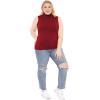 image:imageWomens Turtle Neck  Long Sleeve and Sleeveless Top  Plus Size XL7X  Tops Women White Turtleneck WomenRed