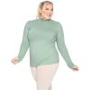 image:imageWomens Turtle Neck  Long Sleeve and Sleeveless Top  Plus Size XL7X  Tops Women White Turtleneck WomenSage Green
