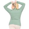image:imageWomens Turtle Neck  Long Sleeve and Sleeveless Top  Plus Size XL7X  Tops Women White Turtleneck WomenSage Green