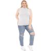 image:imageWomens Turtle Neck  Long Sleeve and Sleeveless Top  Plus Size XL7X  Tops Women White Turtleneck WomenWhite