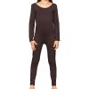 image:imageSTRETCH IS COMFORT Girls Biketard Tank Ankle Length Unitard amp Long Sleeve Unitard  Soft Stretch One Piece  416Brown