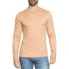 image:imageSTRETCH IS COMFORT Mens Oh So Soft Long Sleeve Top Crew Neck and Turtleneck  Small  5XBeige
