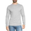 image:imageSTRETCH IS COMFORT Mens Oh So Soft Long Sleeve Top Crew Neck and Turtleneck  Small  5XHeather Gray