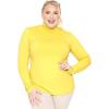 image:imageWomens Turtle Neck  Long Sleeve and Sleeveless Top  Plus Size XL7X  Tops Women White Turtleneck WomenYellow