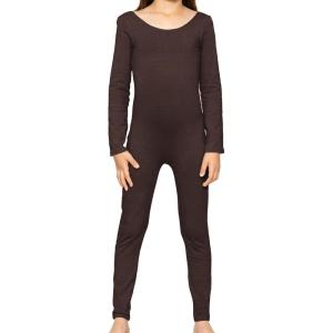 image:imageSTRETCH IS COMFORT Girls Biketard Tank Ankle Length Unitard amp Long Sleeve Unitard  Soft Stretch One Piece  416Brown