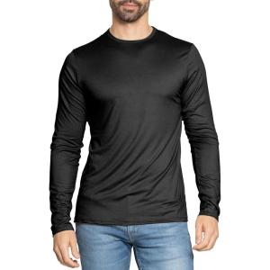 image:imageSTRETCH IS COMFORT Mens Oh So Soft Long Sleeve Top Crew Neck and Turtleneck  Small  5XBlack