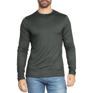 image:imageSTRETCH IS COMFORT Mens Oh So Soft Long Sleeve Top Crew Neck and Turtleneck  Small  5XCharcoal Gray