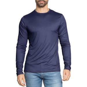 image:imageSTRETCH IS COMFORT Mens Oh So Soft Long Sleeve Top Crew Neck and Turtleneck  Small  5XNavy Blue