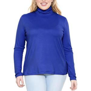 image:imageSTRETCH IS COMFORT Womens Plus Size Relaxed Long Sleeve Turtleneck  XL  7XRoyal Blue