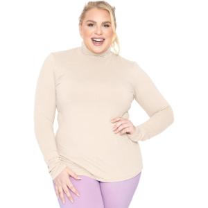 image:imageWomens Turtle Neck  Long Sleeve and Sleeveless Top  Plus Size XL7X  Tops Women White Turtleneck WomenCream