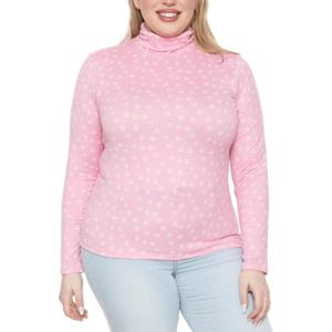 image:imageWomens Turtle Neck  Long Sleeve and Sleeveless Top  Plus Size XL7X  Tops Women White Turtleneck WomenPink Daisies