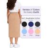 image:imageGirls Long Skirt  Midi Skirt  Pencil Skirt  Cotton Stretch School Uniform Skirts Kids Size 416Beige