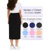 image:imageGirls Long Skirt  Midi Skirt  Pencil Skirt  Cotton Stretch School Uniform Skirts Kids Size 416Black