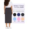 image:imageGirls Long Skirt  Midi Skirt  Pencil Skirt  Cotton Stretch School Uniform Skirts Kids Size 416Charcoal Gray
