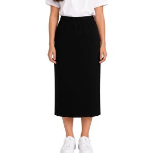 image:imageGirls Long Skirt  Midi Skirt  Pencil Skirt  Cotton Stretch School Uniform Skirts Kids Size 416Black