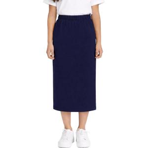 image:imageGirls Long Skirt  Midi Skirt  Pencil Skirt  Cotton Stretch School Uniform Skirts Kids Size 416Navy Blue