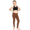 image:imageOh So Soft Girls Leggings Soft Stretch Kids Leggings for Kids Footless Breathable Ankle Length Size 216Almond