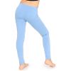 image:imageOh So Soft Girls Leggings Soft Stretch Kids Leggings for Kids Footless Breathable Ankle Length Size 216Baby Blue