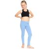 image:imageOh So Soft Girls Leggings Soft Stretch Kids Leggings for Kids Footless Breathable Ankle Length Size 216Baby Blue