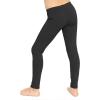image:imageOh So Soft Girls Leggings Soft Stretch Kids Leggings for Kids Footless Breathable Ankle Length Size 216Black