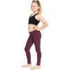 image:imageOh So Soft Girls Leggings Soft Stretch Kids Leggings for Kids Footless Breathable Ankle Length Size 216Burgundy