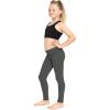 image:imageOh So Soft Girls Leggings Soft Stretch Kids Leggings for Kids Footless Breathable Ankle Length Size 216Charcoal Gray