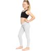 image:imageOh So Soft Girls Leggings Soft Stretch Kids Leggings for Kids Footless Breathable Ankle Length Size 216Heather Gray